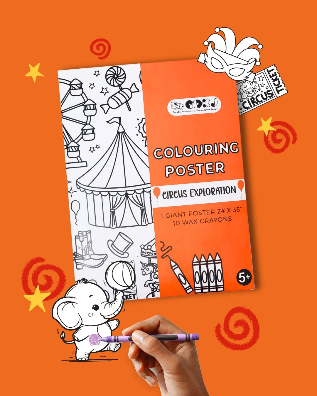 COLOURING POSTER - CIRCUS EXPLORATION