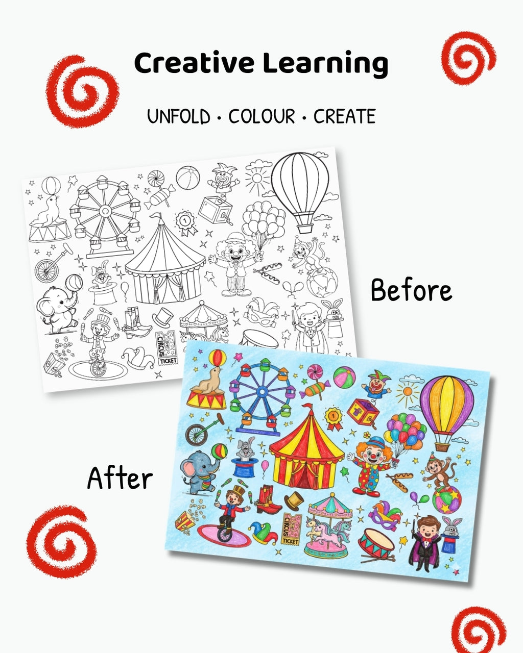 COLOURING POSTER - CIRCUS EXPLORATION