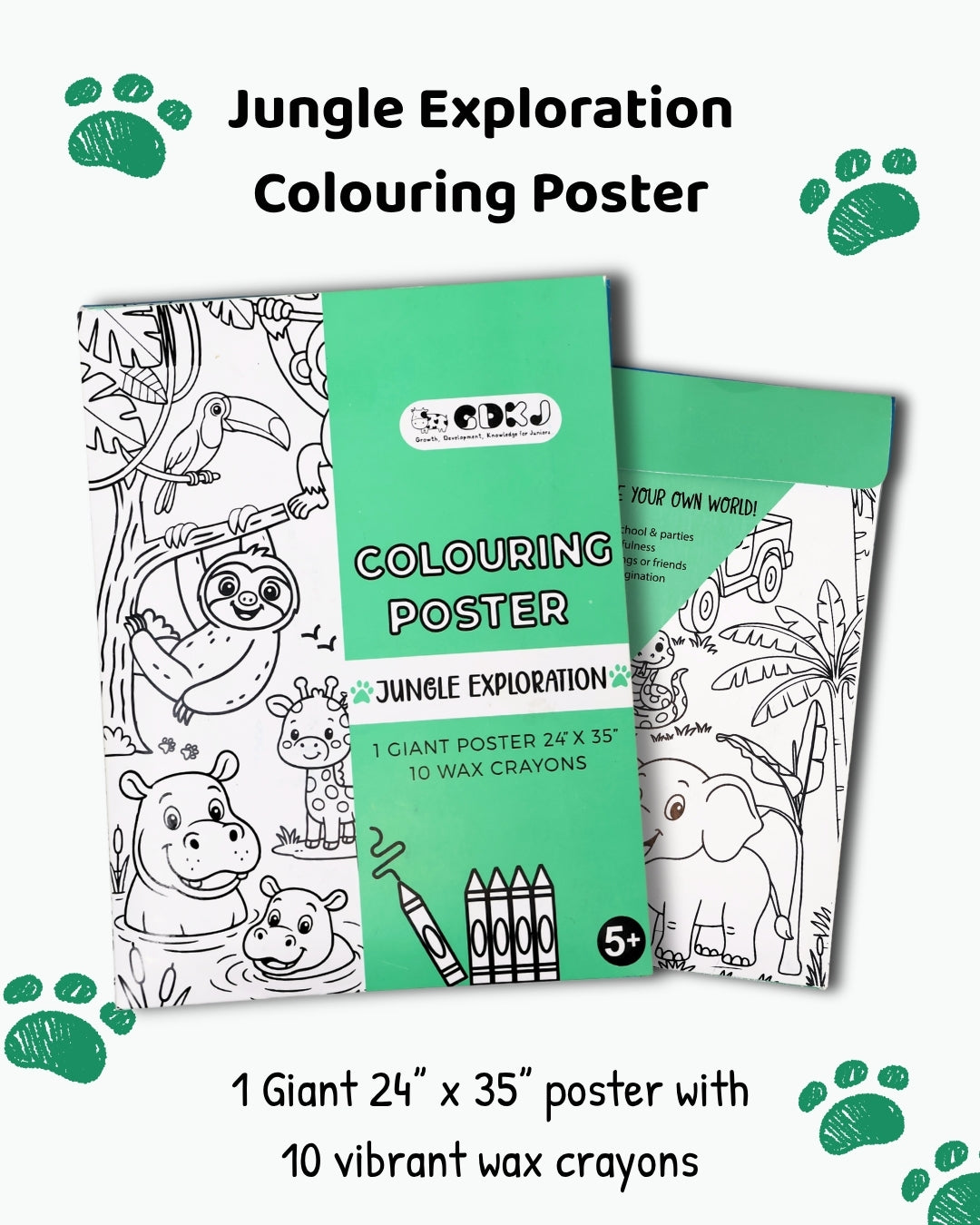 COLOURING POSTER - JUNGLE EXPLORATION