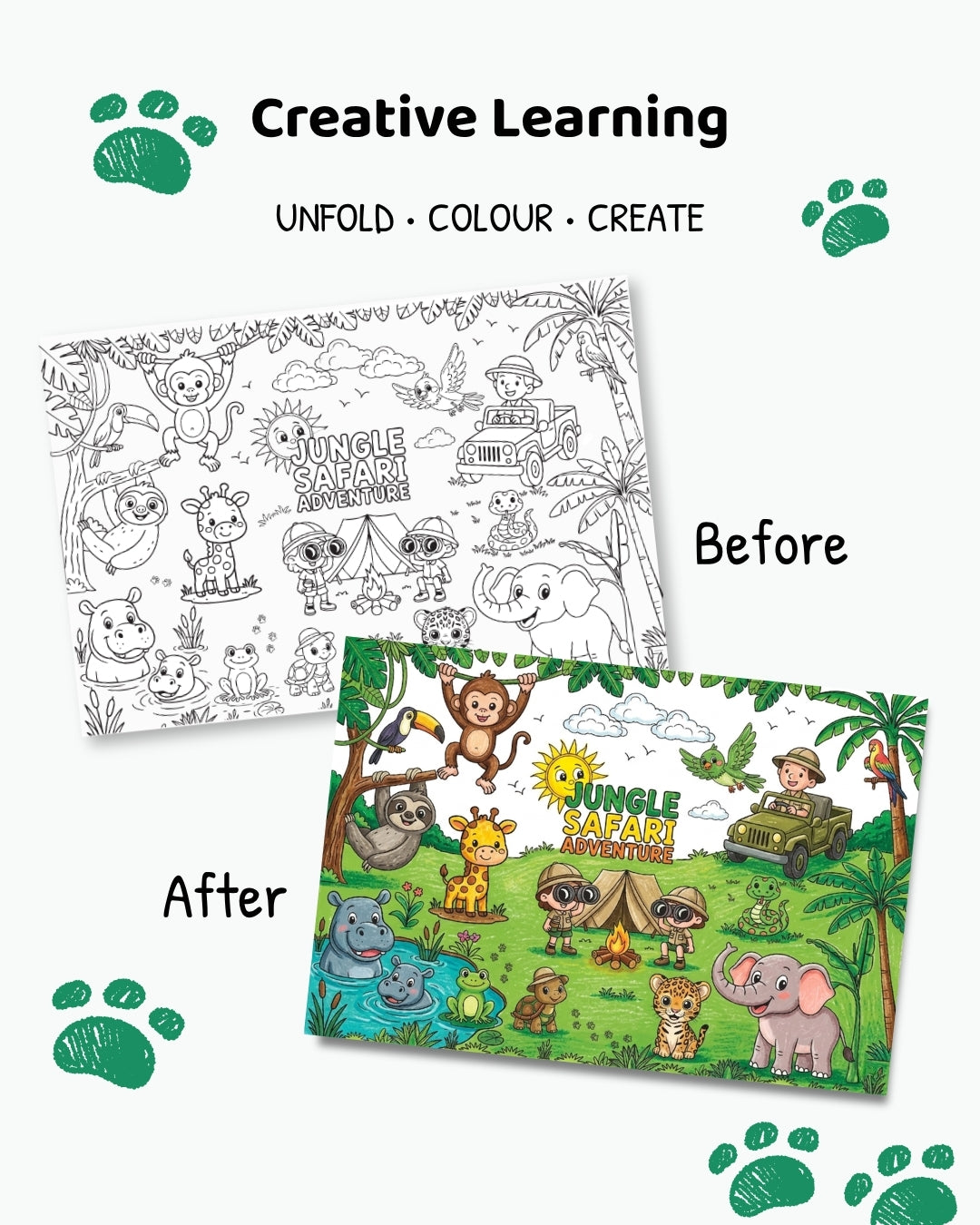 COLOURING POSTER - JUNGLE EXPLORATION